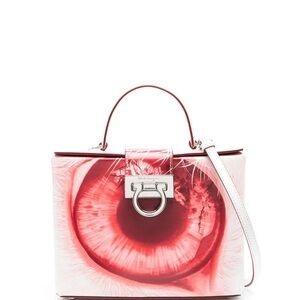 TRIFOLIO EYE-PRINT TOTE BAG IN MULTICOLOR